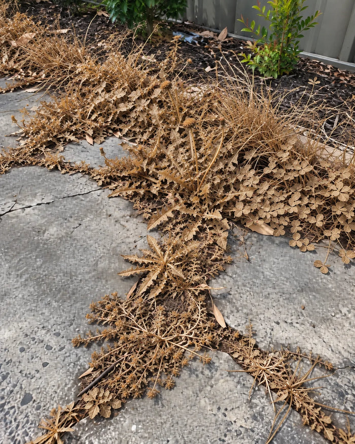 Driveway cracks, front of house. after