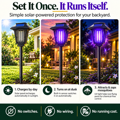Repella™ Solar Charged Bug Zapper Lamp